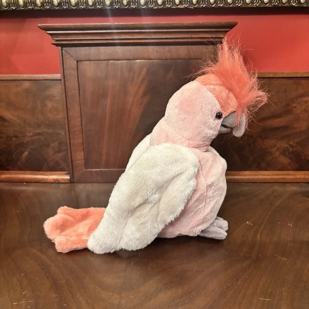 Ganz Webkinz Pink Cockatoo Plush HM365 Stuffed Bird Toy White Pink No Code